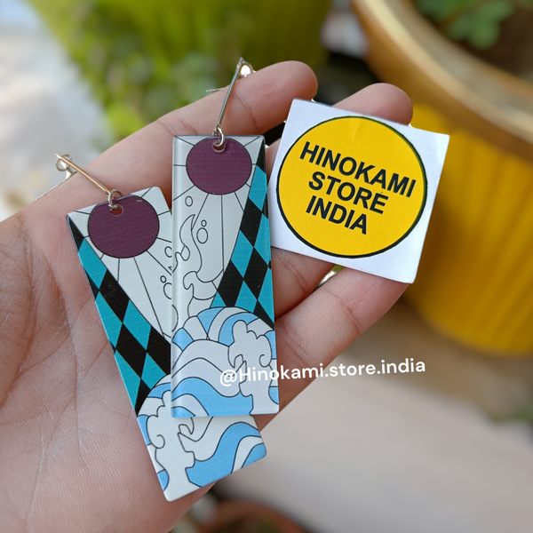 Tanjiro earrings demon slayer HINOKAMI STORE INDIA