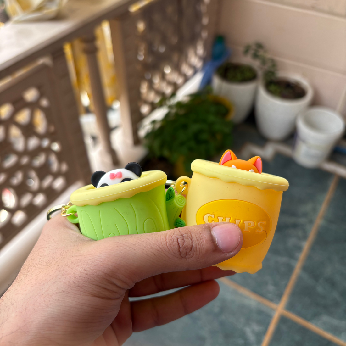 Stress buster squeezing keychains