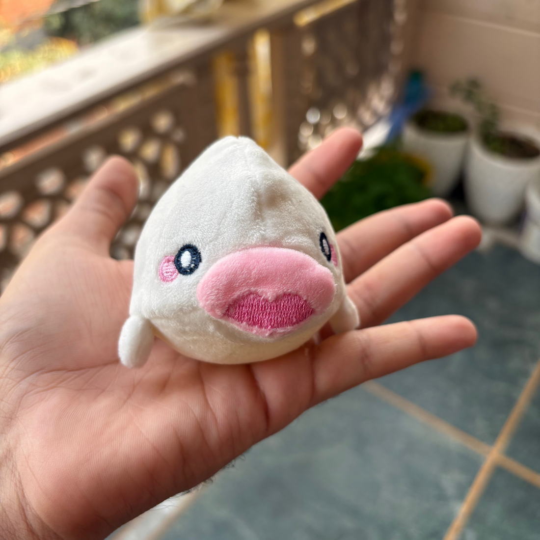 Fish bubble popping stress buster keychain