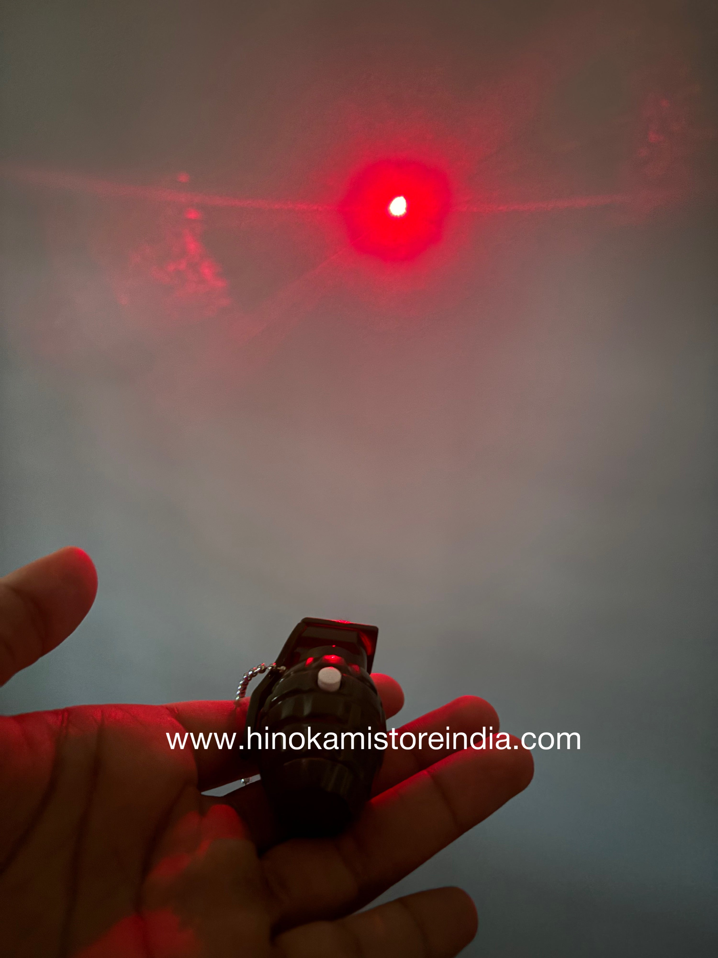 Grenade Toy Keychain with LED Flash and laser light