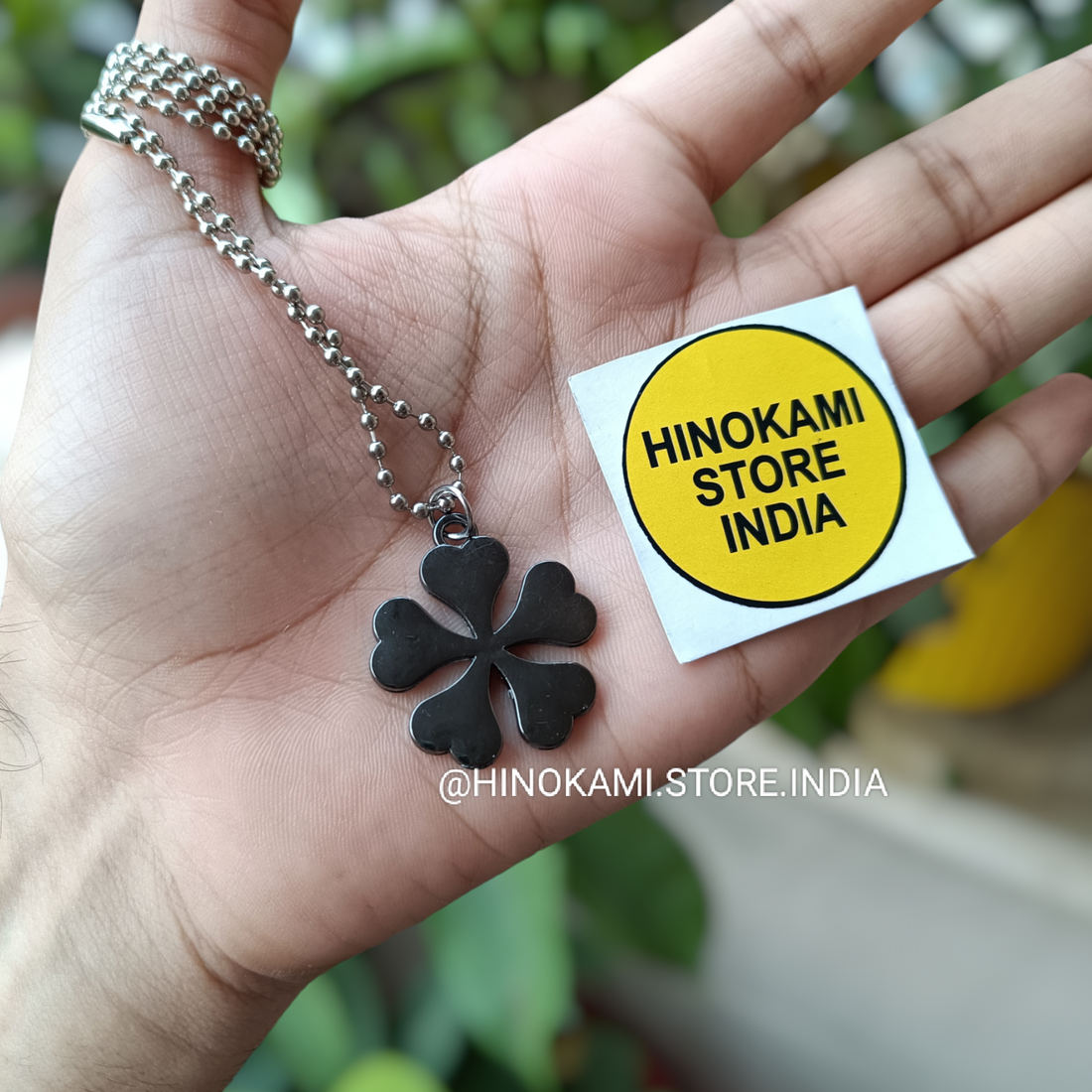 Black clover anime necklace