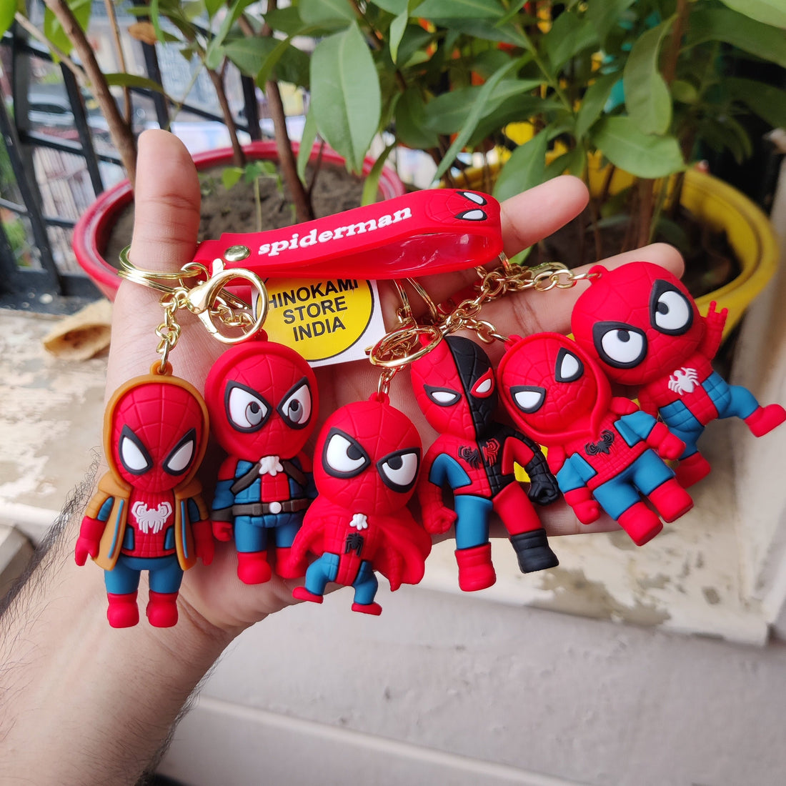 Spiderman multiverse 3d keychains