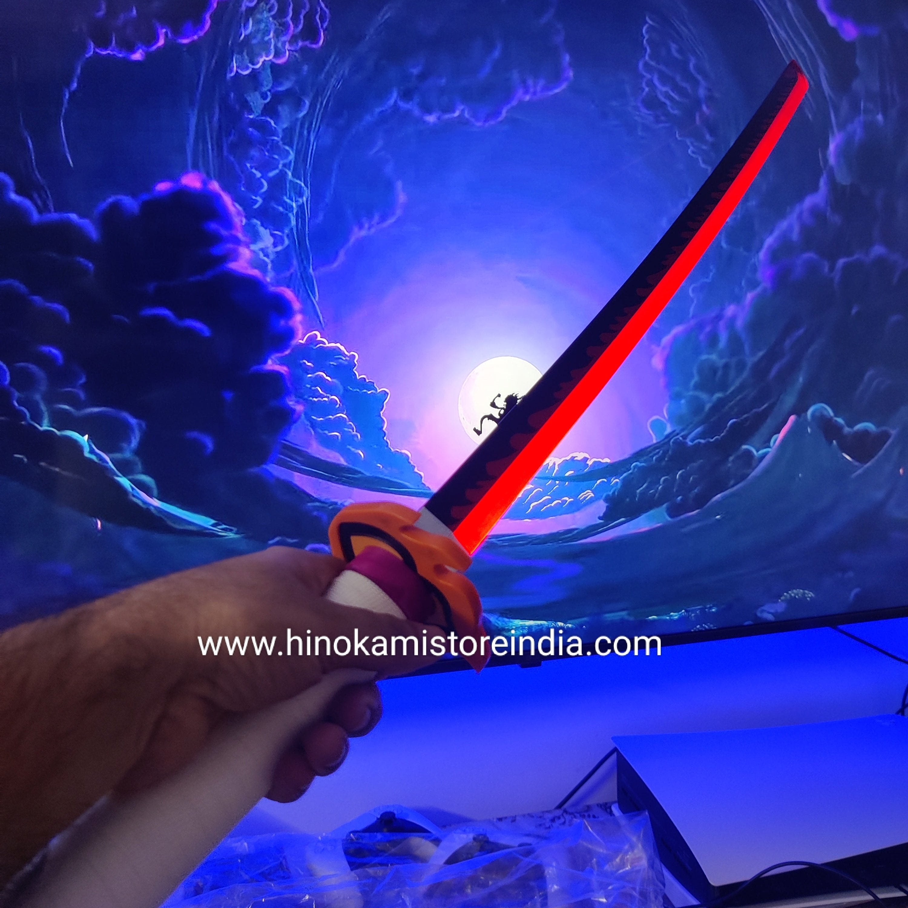 Rengoku LED wooden katana ( FOR COD DM ON INSTAGRAM )