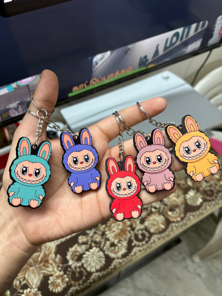 Labubu Wooden Keychains(Random Color)