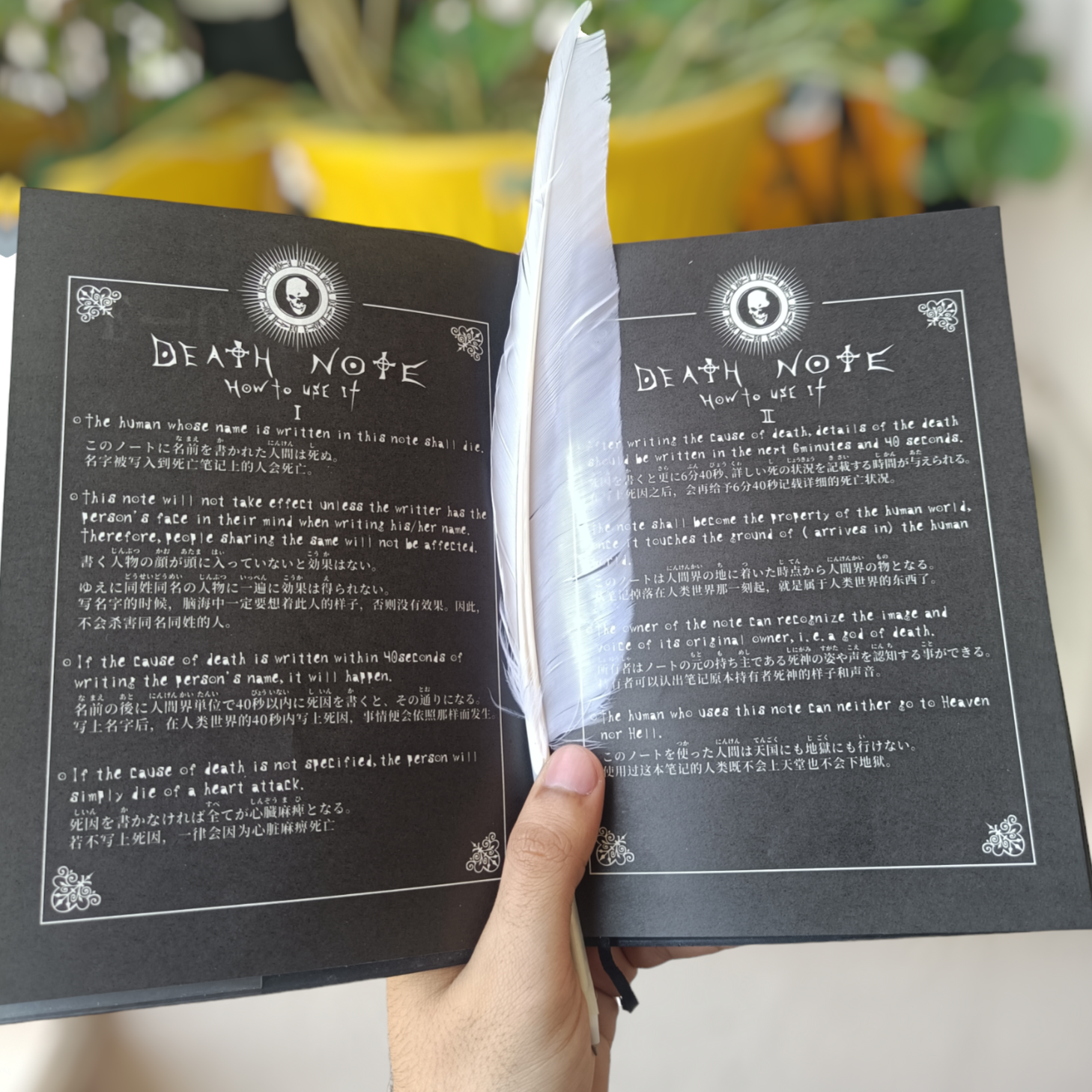 Death note with all instructions+ free feather pen + free bookmark