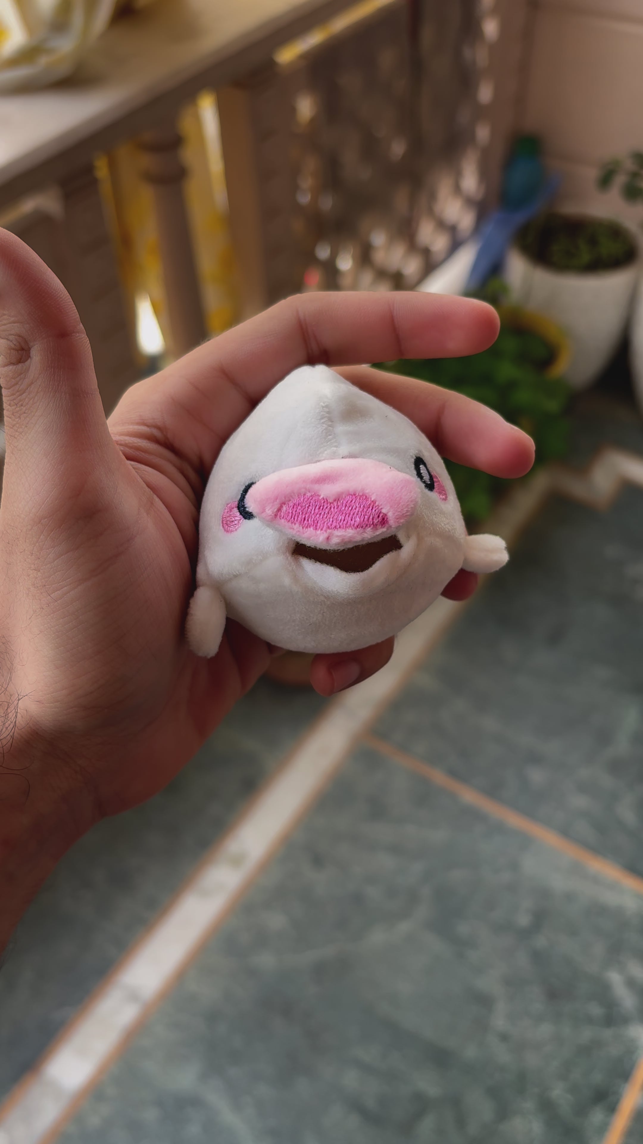 Fish bubble popping stress buster keychain