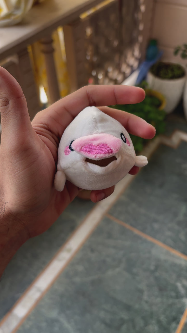 Fish bubble popping stress buster keychain