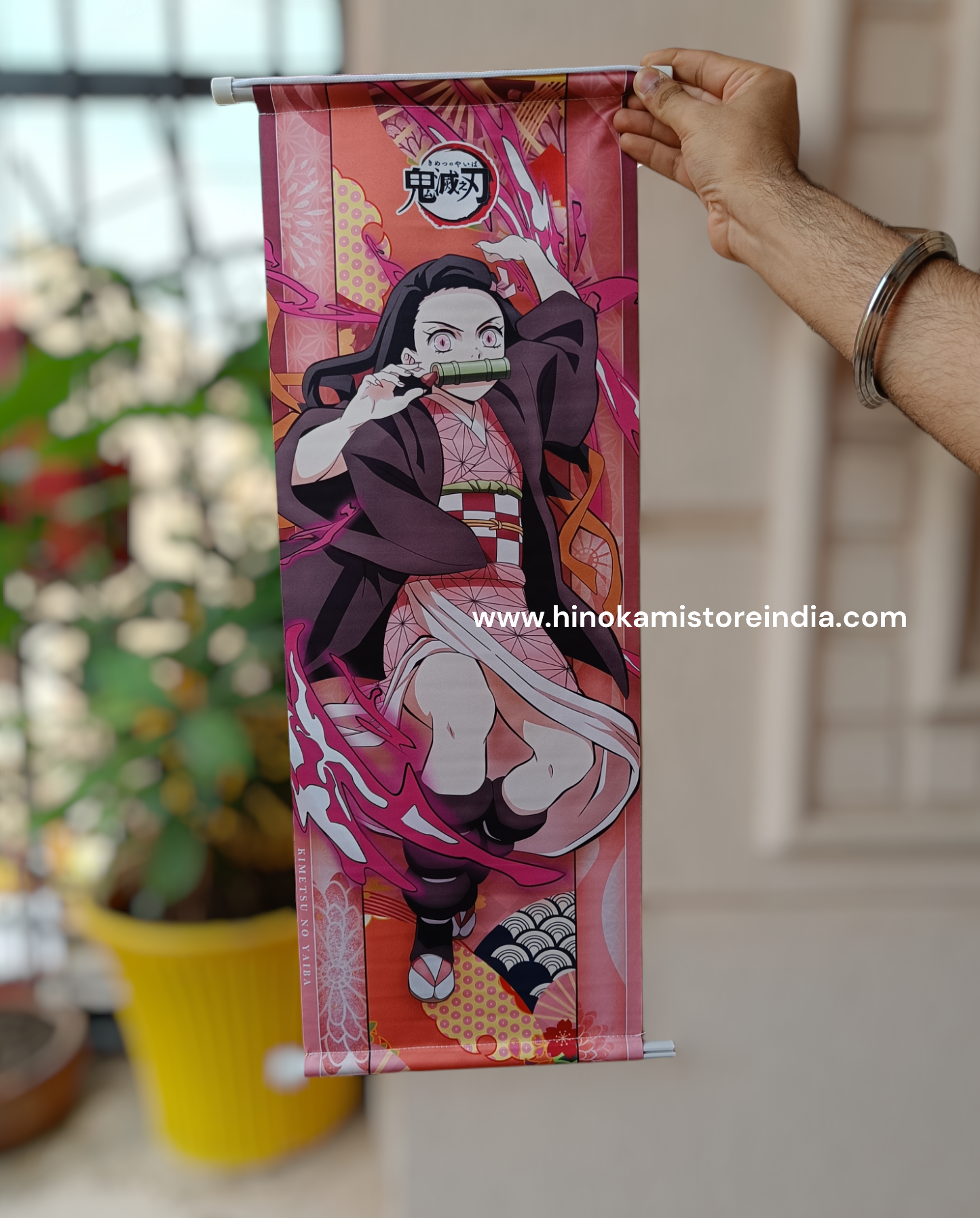 Demon nezuko wall hanging scroll