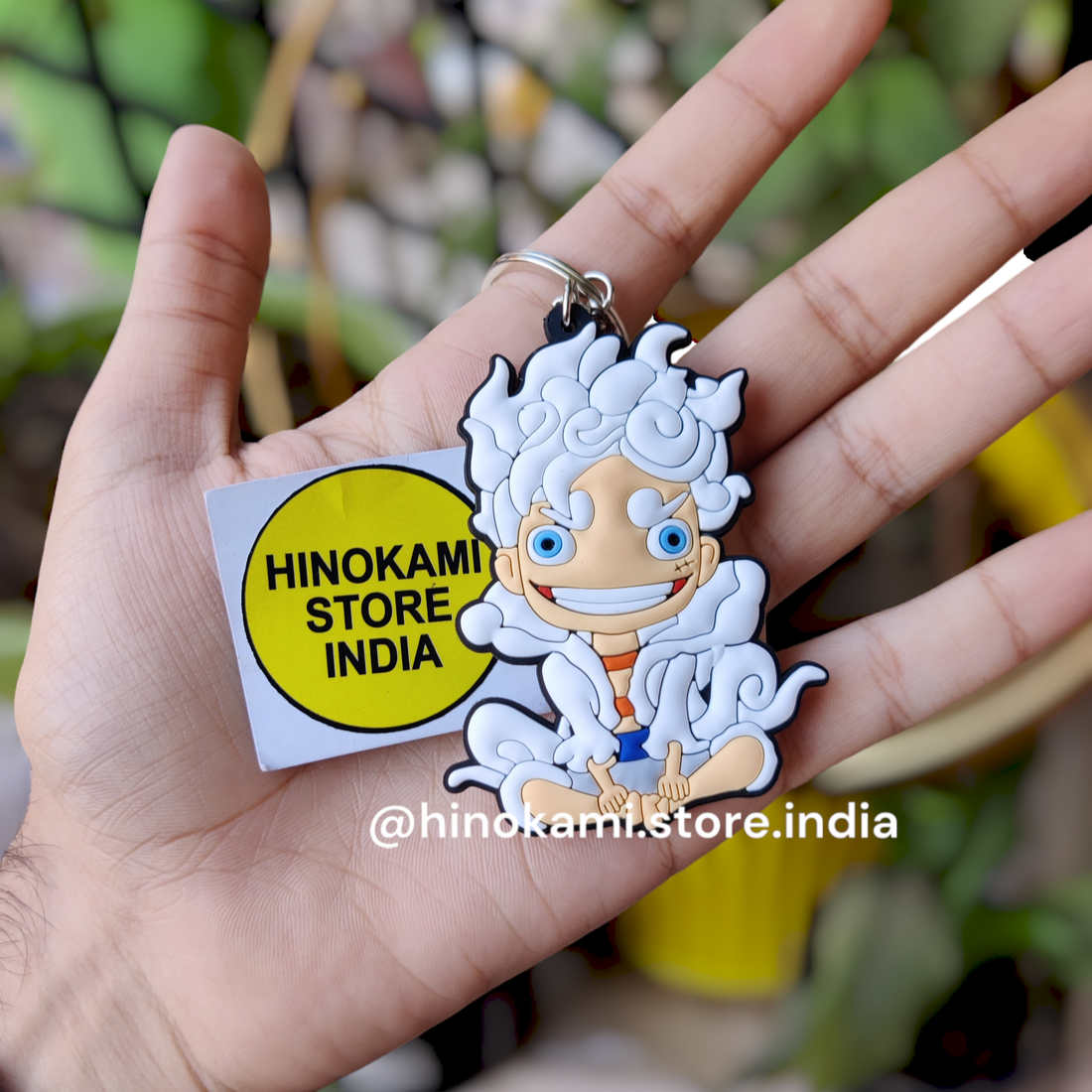 Luffy gear 5 rubber keychain