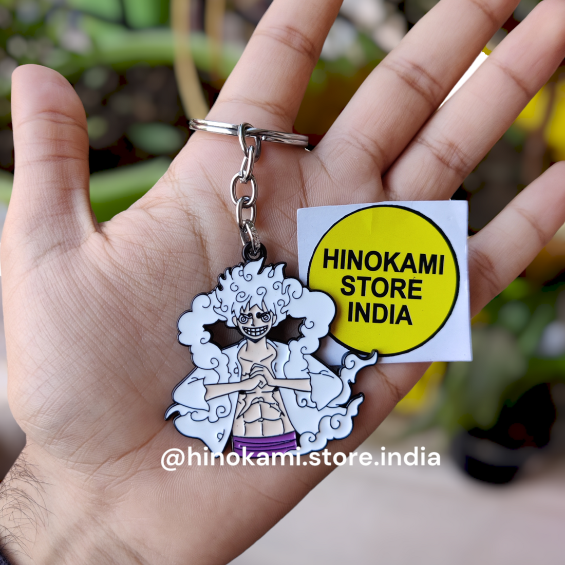Luffy gear 5 metal keychain